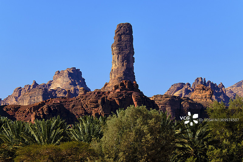 沙特阿拉伯欧拉绿洲周边的景观图片素材