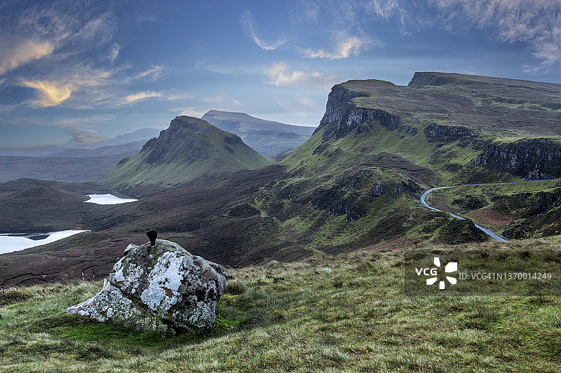 苏格兰北部斯凯岛奎雷格的滑坡图片素材