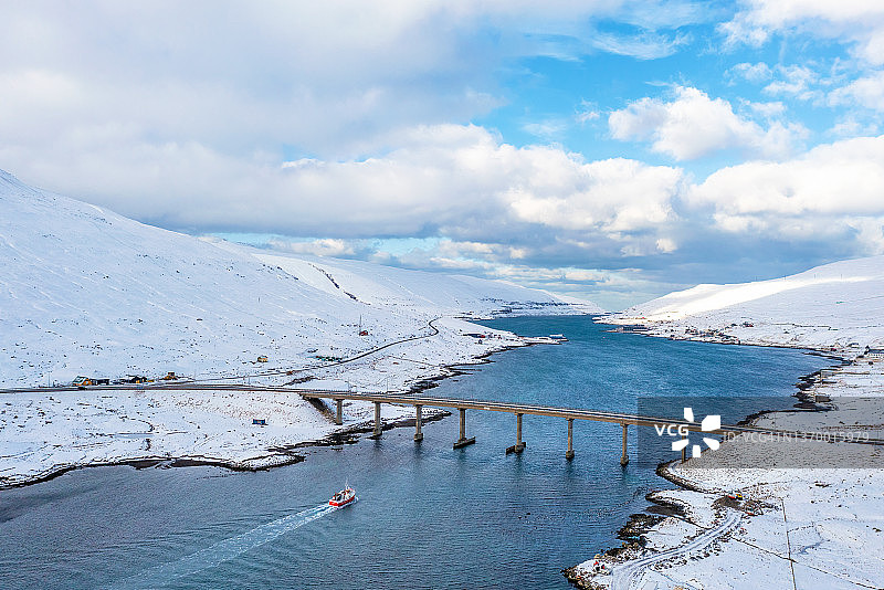 法罗群岛的斯特莱明桥图片素材