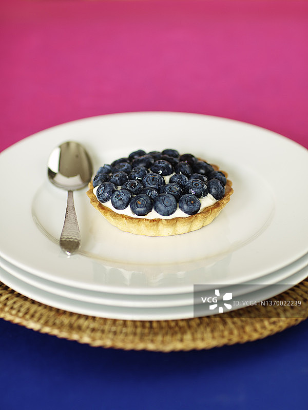 蓝莓挞图片素材