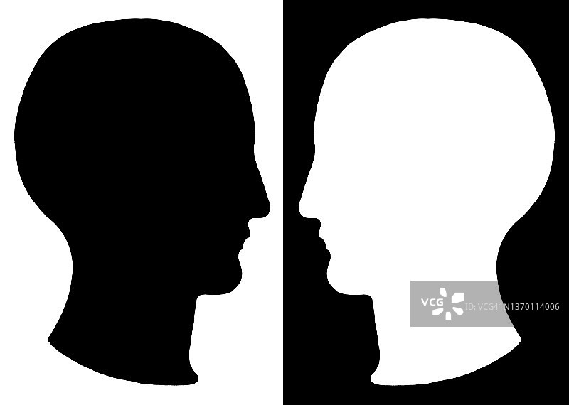 人头轮廓线条图片素材