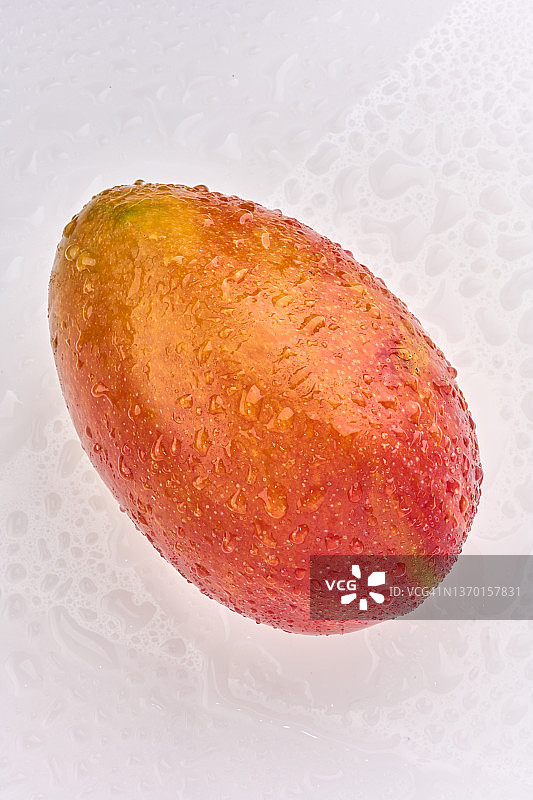 白色背景上的美味成熟芒果图片素材