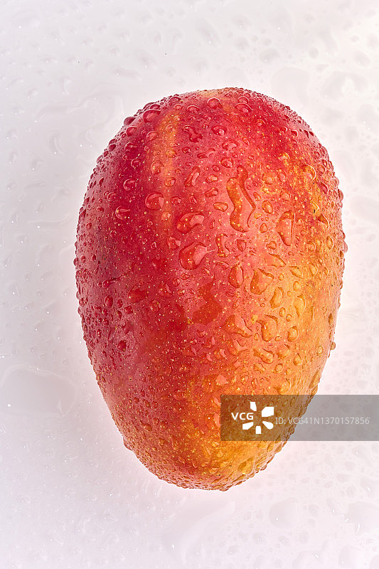 白色背景上的美味成熟芒果图片素材