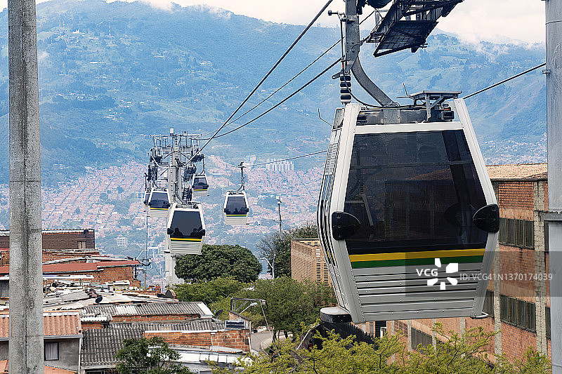 哥伦比亚缆车铁路贡多拉 - 地铁缆车图片素材