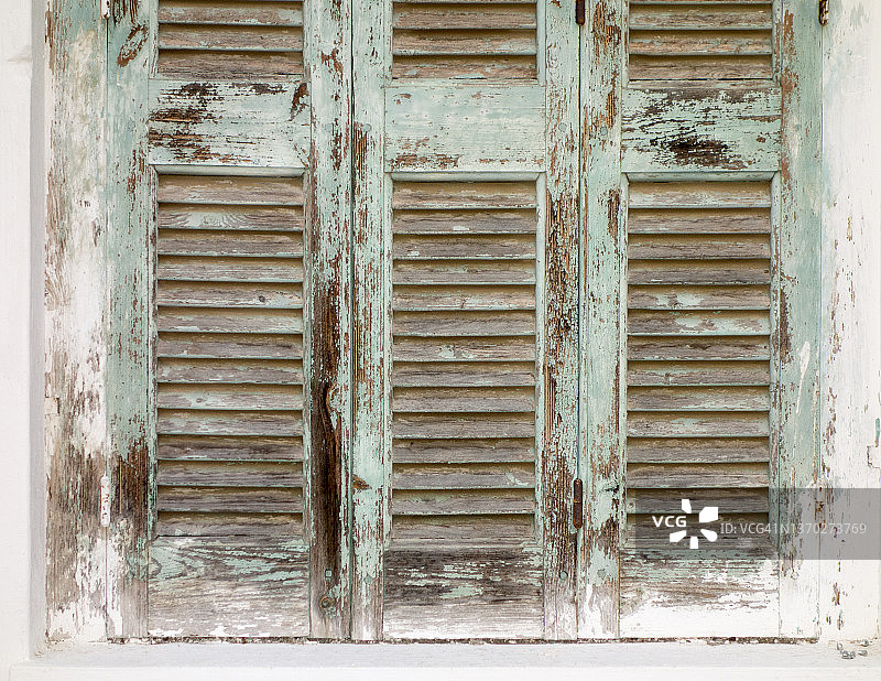 古希腊房屋上的百叶窗图片素材