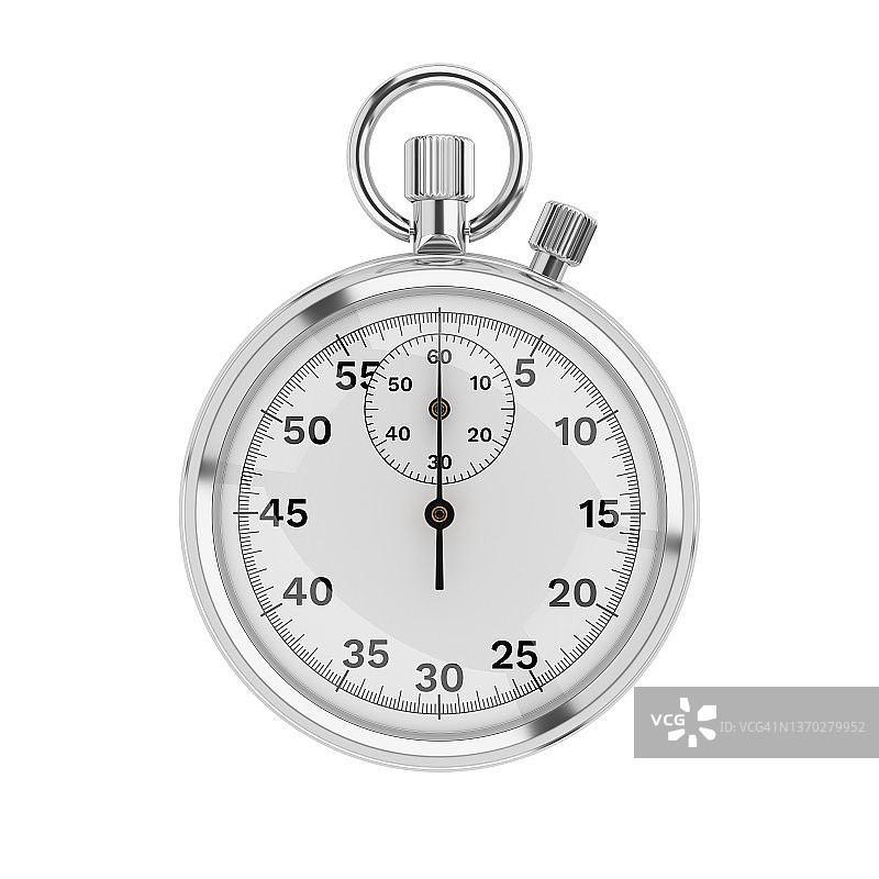 金属机械秒表3D渲染图片素材