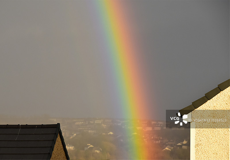 彩虹光芒图片素材