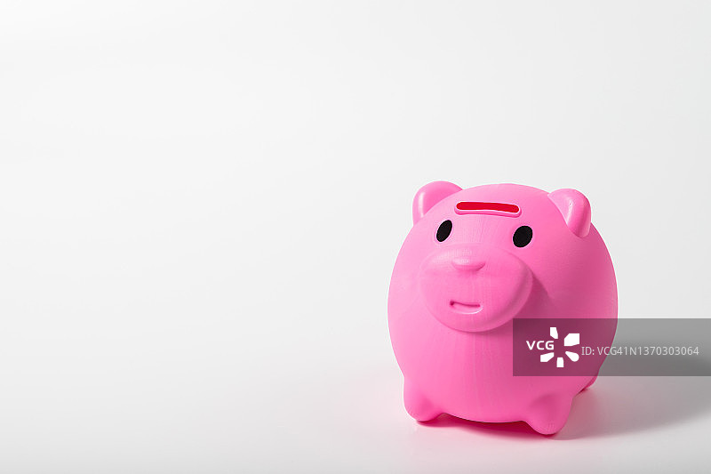 粉色小猪储蓄罐，储蓄概念图片素材