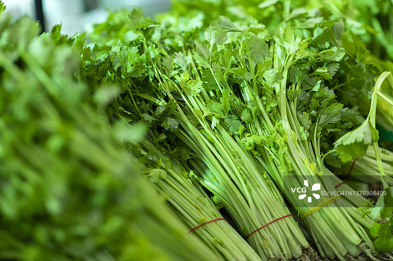 超市里待售的芹菜图片素材