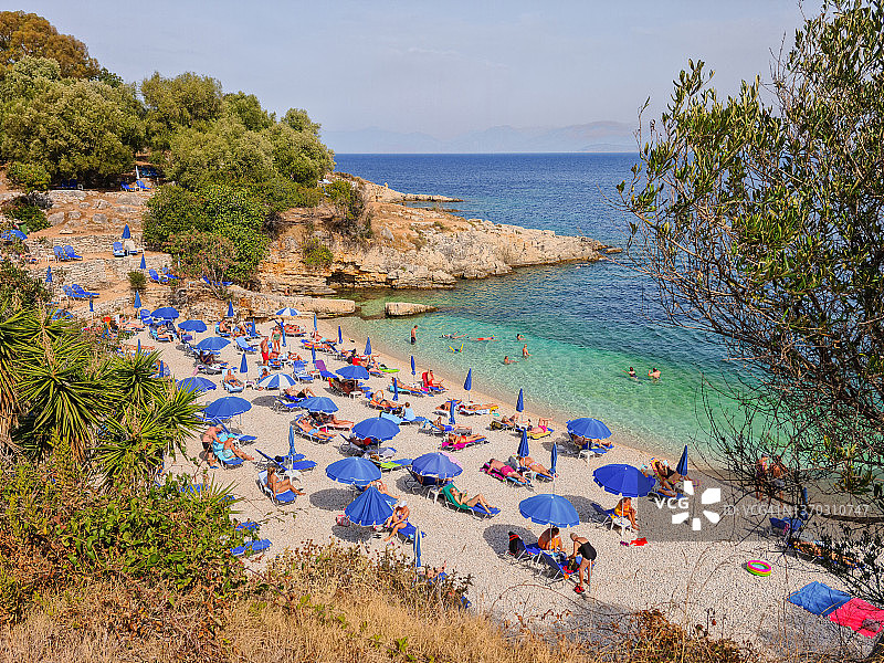 科孚岛卡西奥皮海滩图片素材
