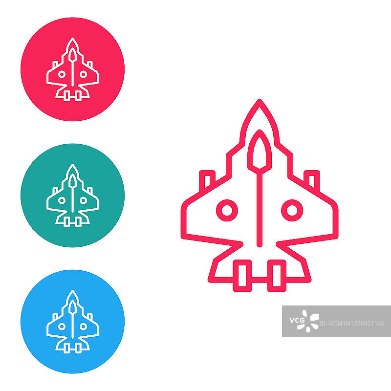 白色背景上的喷气式战斗机图标，军用飞机图片素材