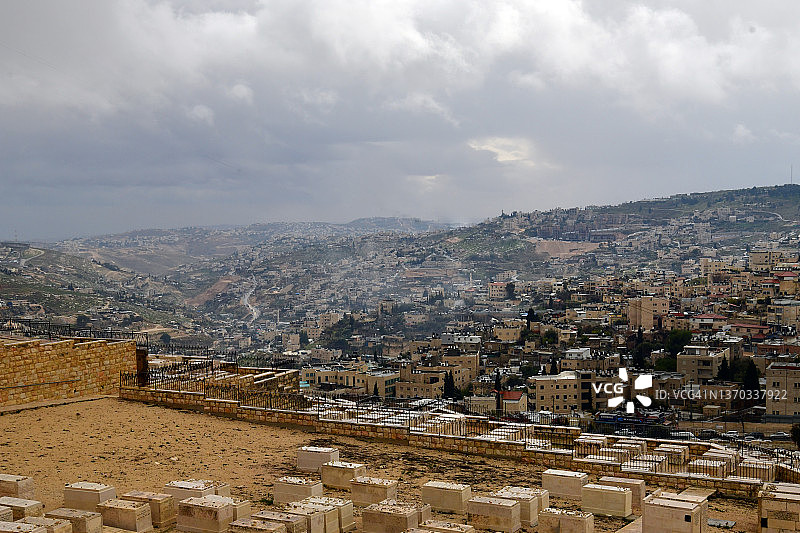 耶路撒冷橄榄山远眺图片素材
