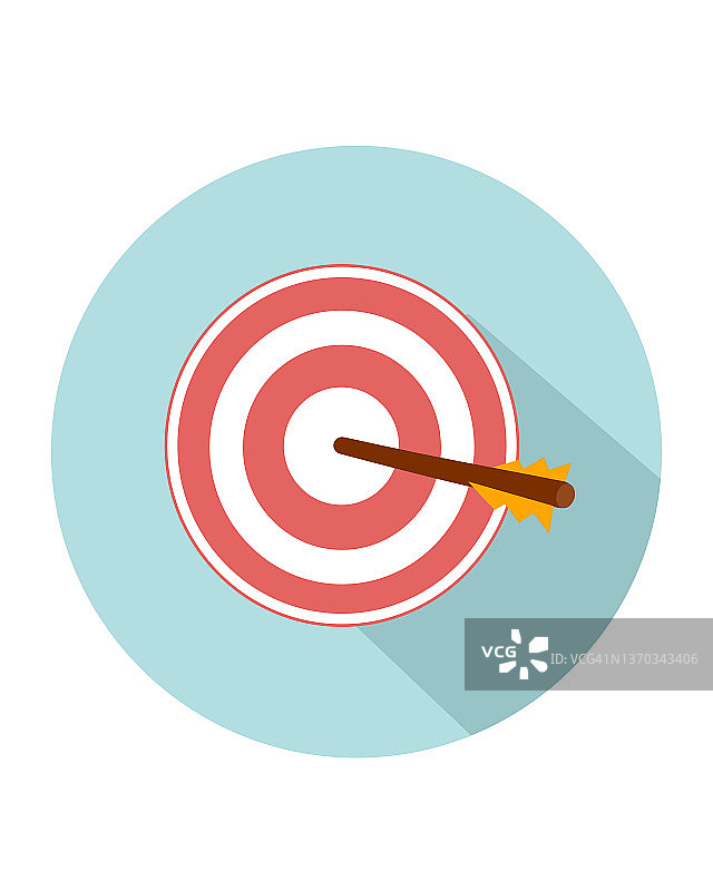 箭头射中靶心的插图图片素材