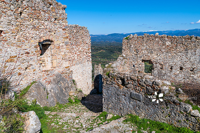 希腊米斯特拉斯拜占庭小镇遗址图片素材