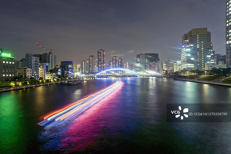 隅田川长时曝光图片素材