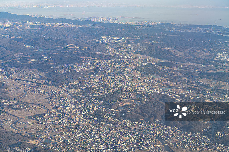 日本兵库县三木市航拍景观图片素材