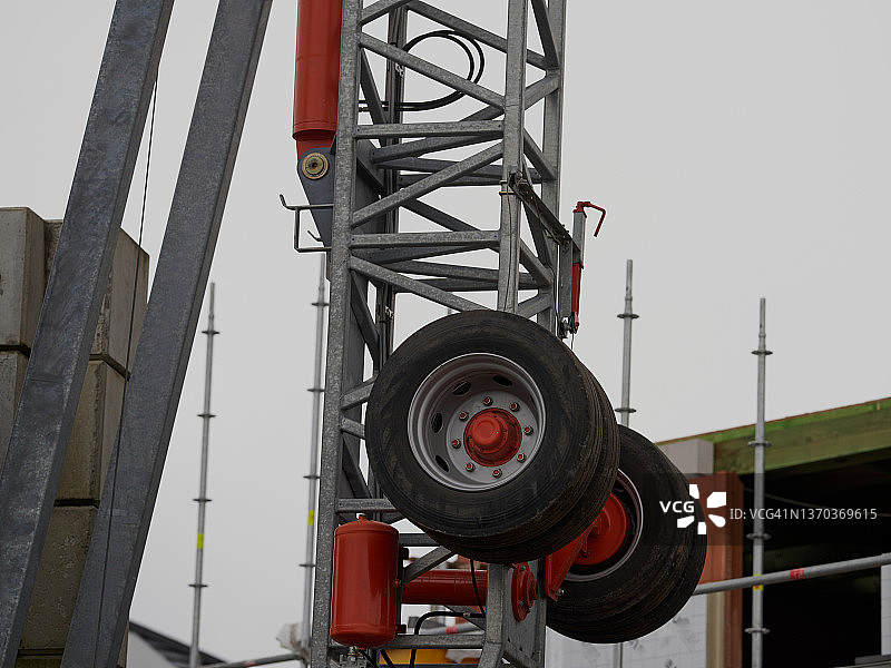 建筑起重机特写图片素材