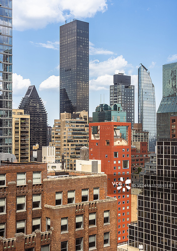 纽约联合国广场塔楼的鸟瞰图图片素材