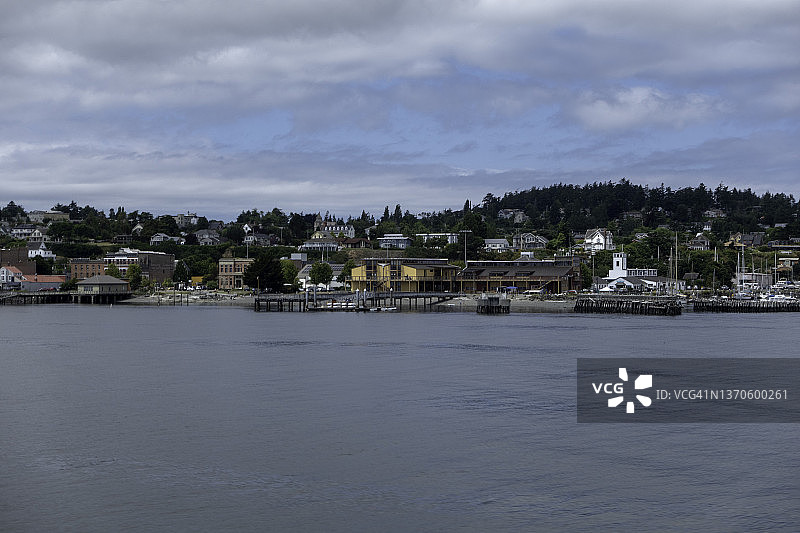 离开汤森港的渡轮图片素材