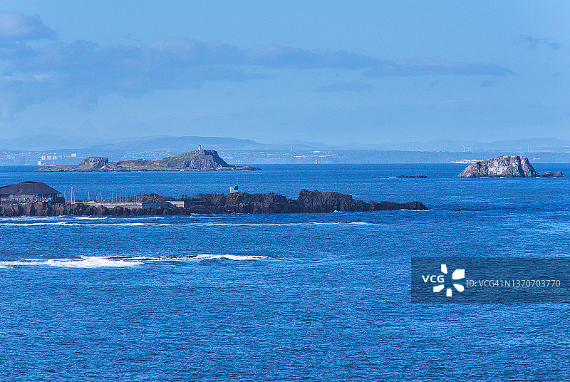 福斯河口，从北贝里克向西看。东洛锡安,苏格兰。英国图片素材