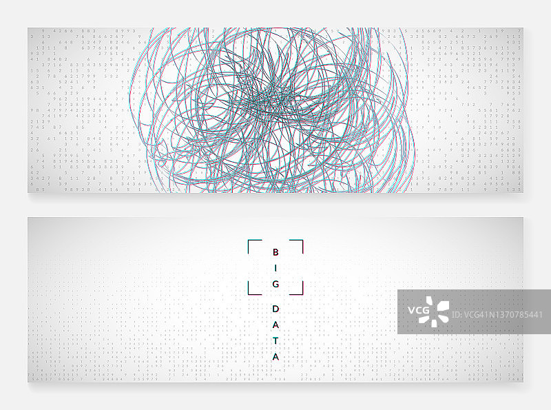 大数据概念：数字技术抽象图片素材
