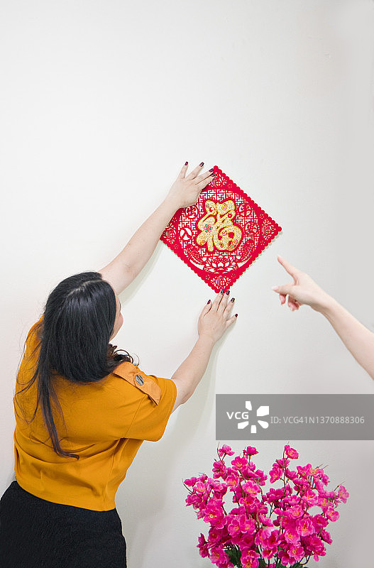 中国新年人们装饰家居生活方式图片图片素材