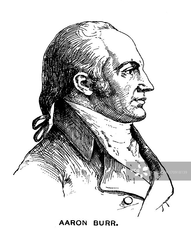 小阿龙·伯尔的肖像（1756年2月6日-1836年9月14日）图片素材