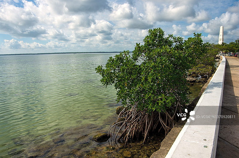 切图马尔湾和布哈达大道，墨西哥金塔纳罗奥切图马尔图片素材