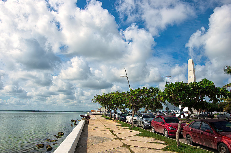 切图马尔湾和布哈达大道，墨西哥金塔纳罗奥切图马尔图片素材