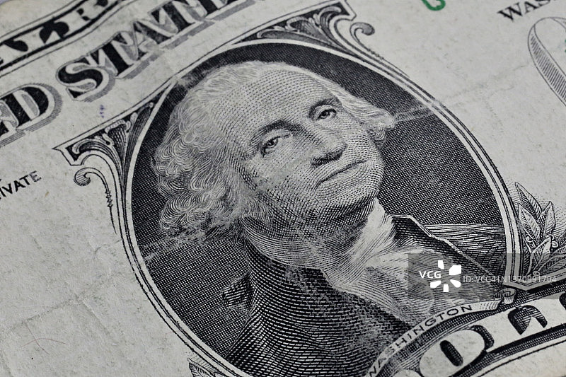 美国货币：乔治·华盛顿总统图片素材