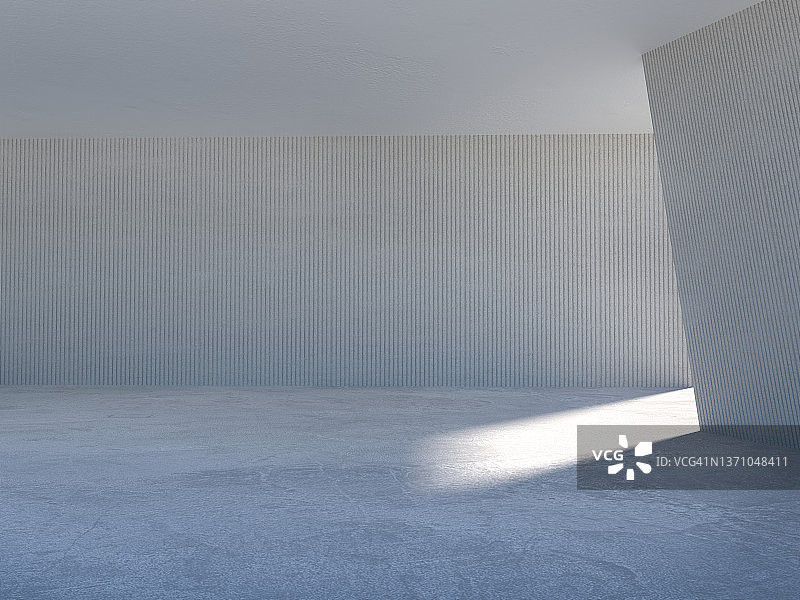 未来空房间，3D渲染图片素材