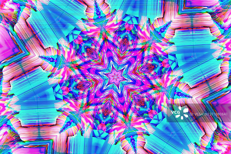 动态故障多色扭曲纹理迷幻万花筒未来主义背景图片素材