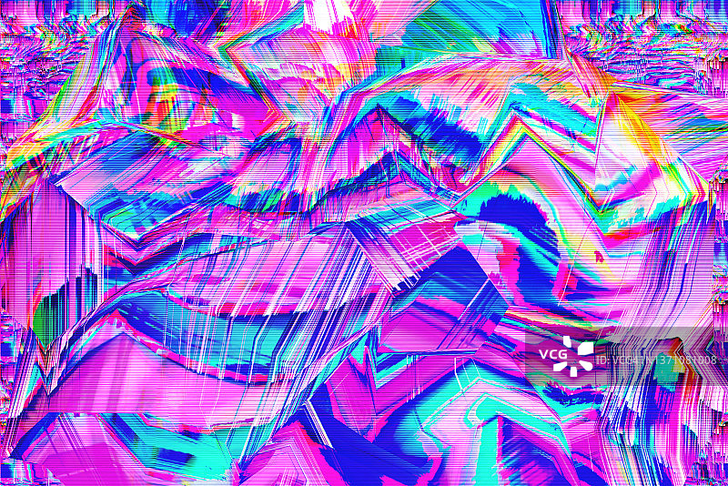 动态故障多色扭曲纹理迷幻万花筒未来主义背景图片素材