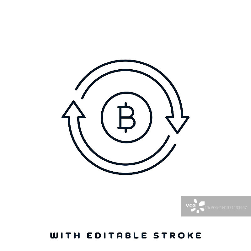 加密货币线性图标设计图片素材