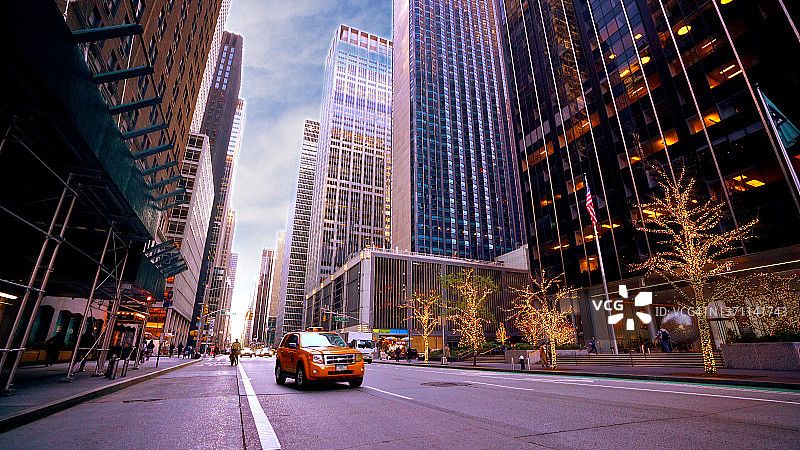 曼哈顿第六大道图片素材