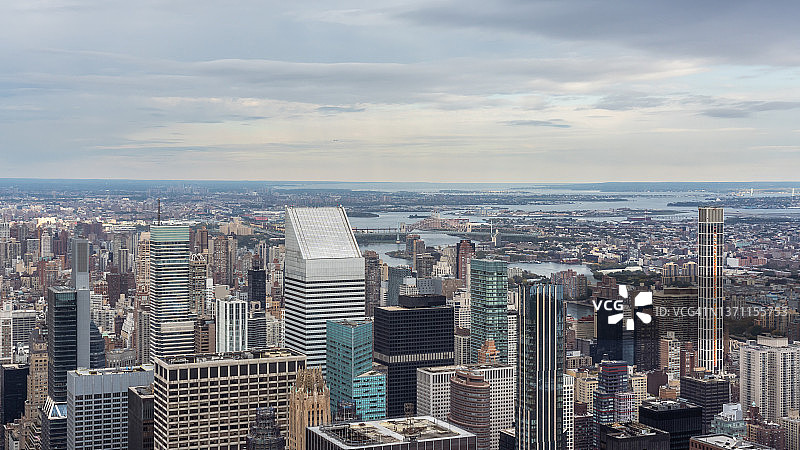纽约上东区和萨顿广场俯视图图片素材