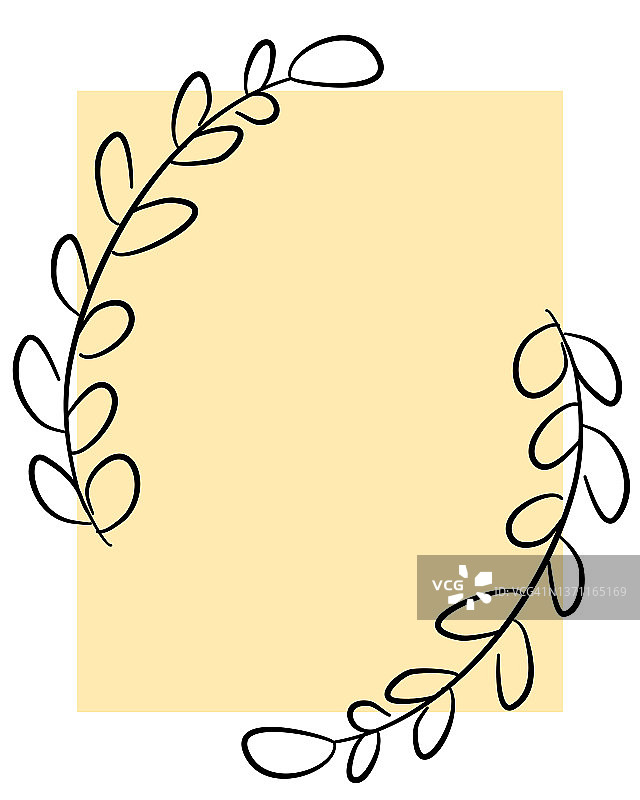 适用于卡片邀请函的花卉Logo设计插画图片素材