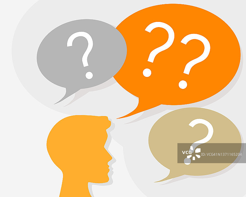 思考热门话题的男子插画图片素材