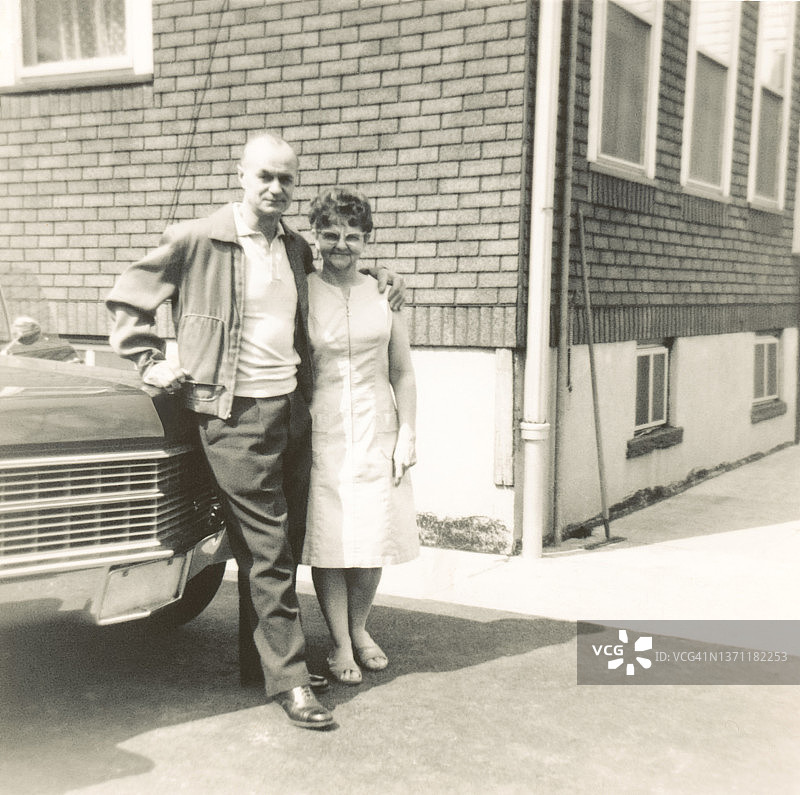 20世纪60年代的老年夫妇老照片图片素材