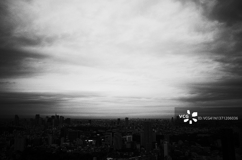 东京单色天际线图片素材