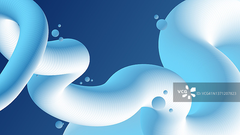 3D渐变波浪蓝橙色彩色抽象设计banner图片素材