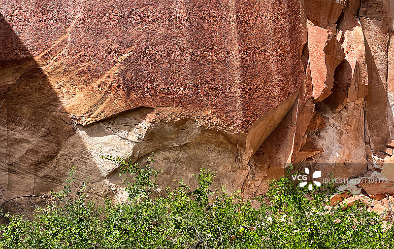 国会礁国家公园的岩画图片素材