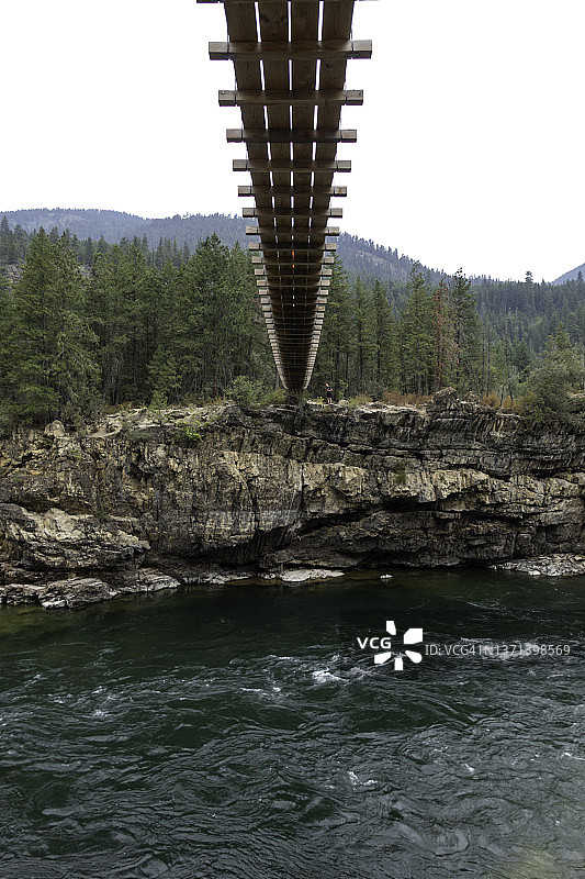 蒙大拿州库特内国家公园瀑布图片素材
