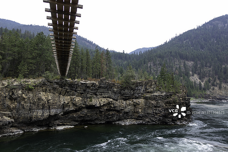 蒙大拿州库特内国家公园瀑布图片素材