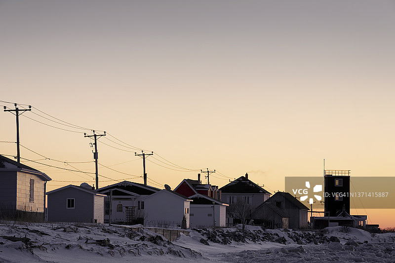 圣弗拉维的冬季海滨图片素材