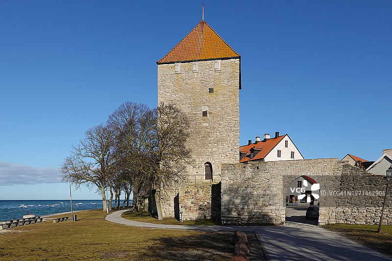 瑞典维斯比的火药塔图片素材