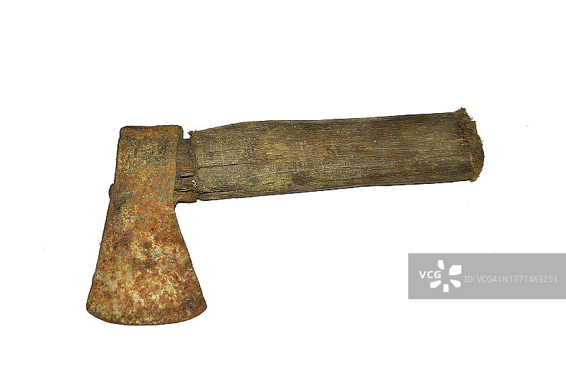 白色背景上的小斧头图片素材