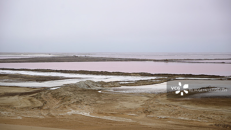 海盐矿，盐矿和加工厂，纳米比亚，大西洋图片素材