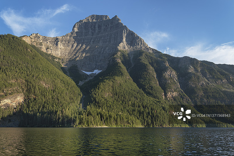 金纳利峰上金特拉湖图片素材