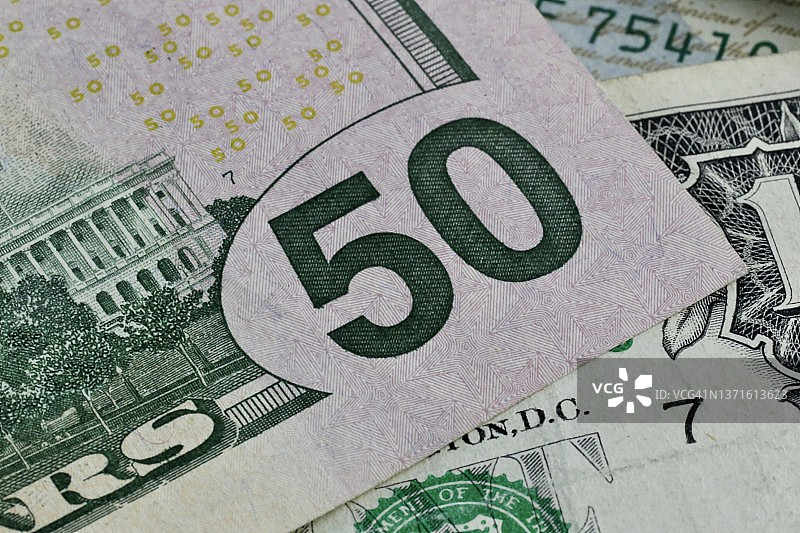 美国货币五十美元图片素材